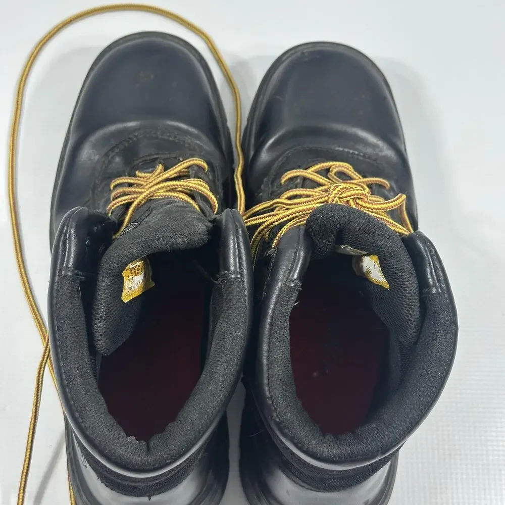 Skechers Tactical RelaxedFit Boots Mens Size 7 Black Leather Waterproof Work